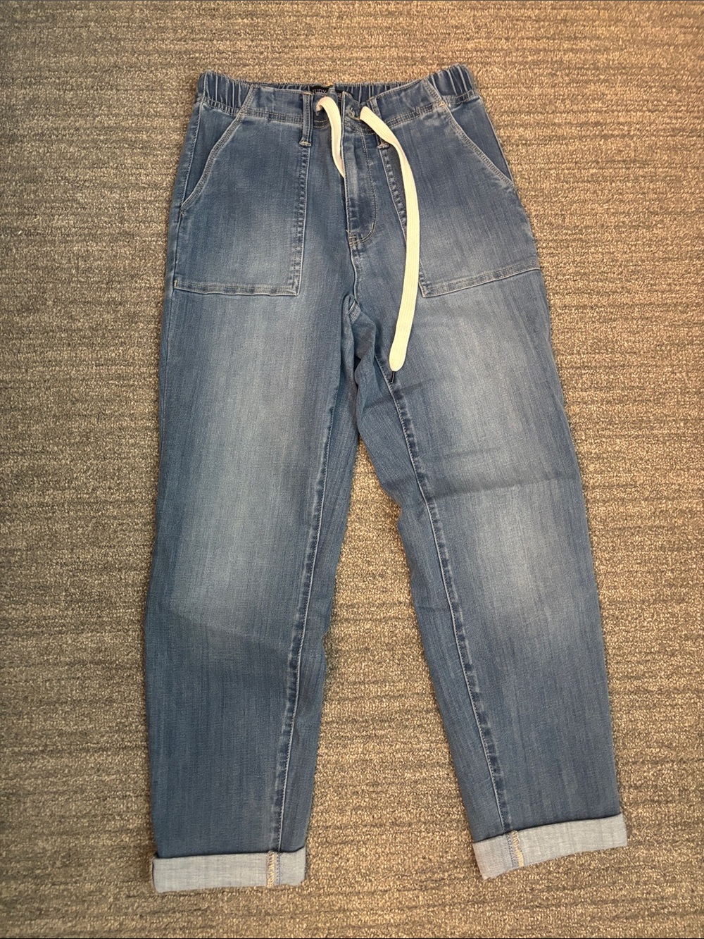Judy Blue Relaxed Light Blue Drawstring Women's Jeans